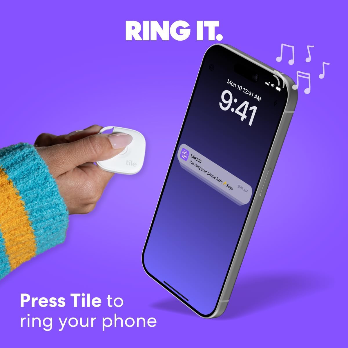 by Life360 Mate (2024) Bluetooth Tracker, Keys Finder and Item Locator for Keys, Bags and More. Phone Finder. Both Ios and Android Compatible. 2-Pack (Black/White)