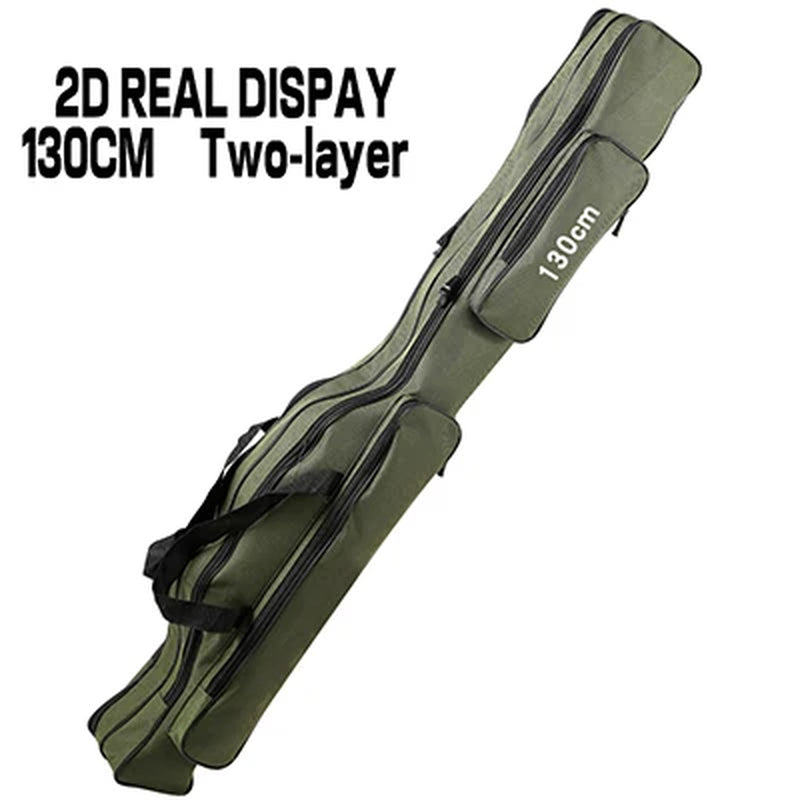 Belly Fishing Bags 2/3 Layer 110120/130/150Cm Waterproof Outdoor Fishing Rod Bag Large Capacity Men'S Fishing Storage Case