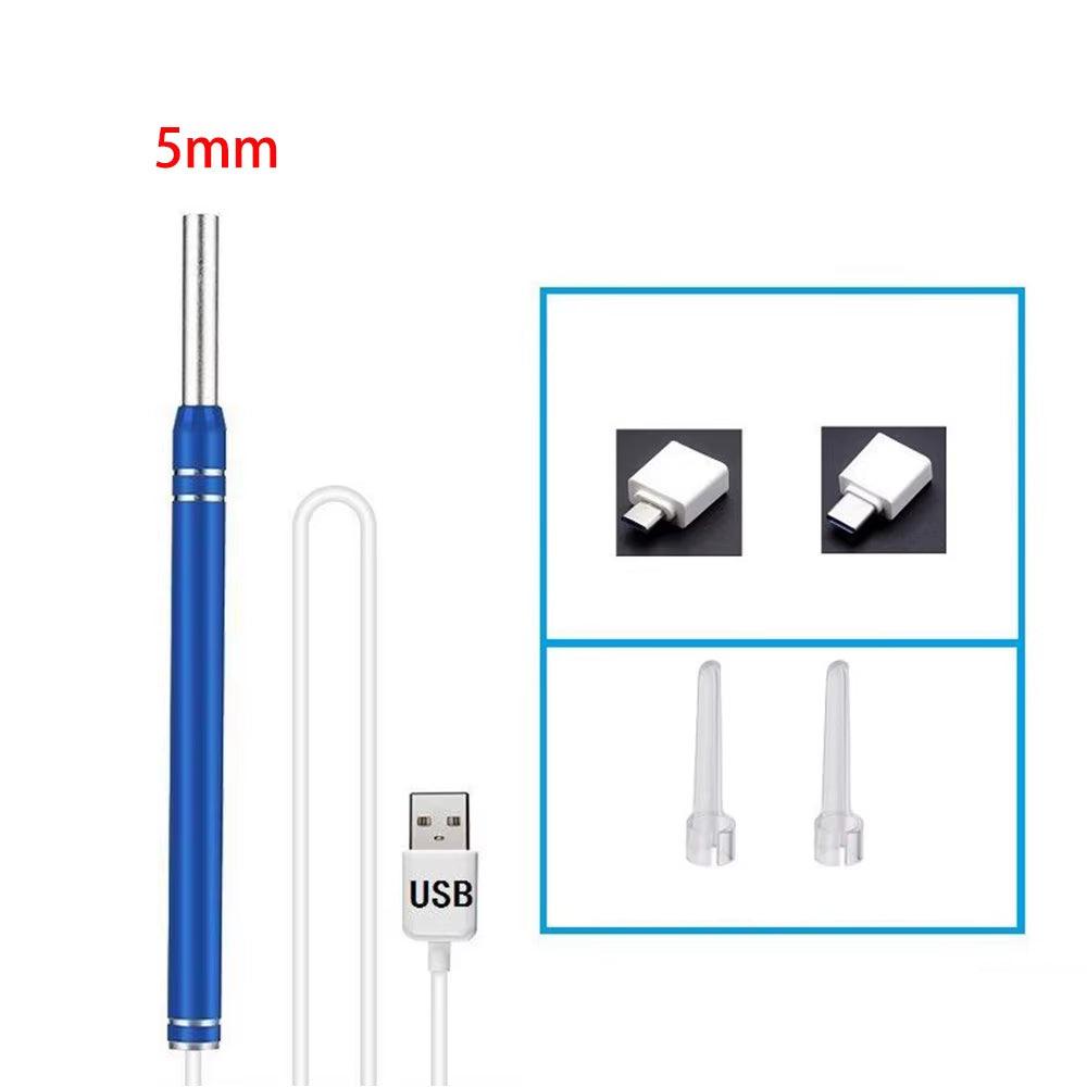 Smart Ear Cleaner Endoscope Spoon Camera Picker Cleaning Wax Removal Visual Earpick Nose Otoscope for Samsung Xiaomi Android DIY