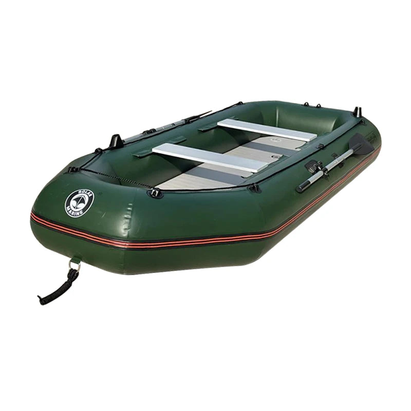 Solarmarine 2.7M 4 Person 0.9PVC Inflatable Boat Fishing Kayak Thick and Wear-Resistant Canoe Air Mat Floor with All Accessories