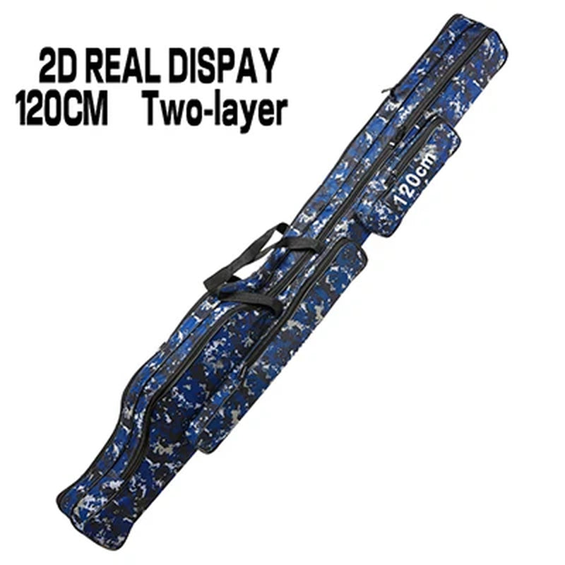 Belly Fishing Bags 2/3 Layer 110120/130/150Cm Waterproof Outdoor Fishing Rod Bag Large Capacity Men'S Fishing Storage Case