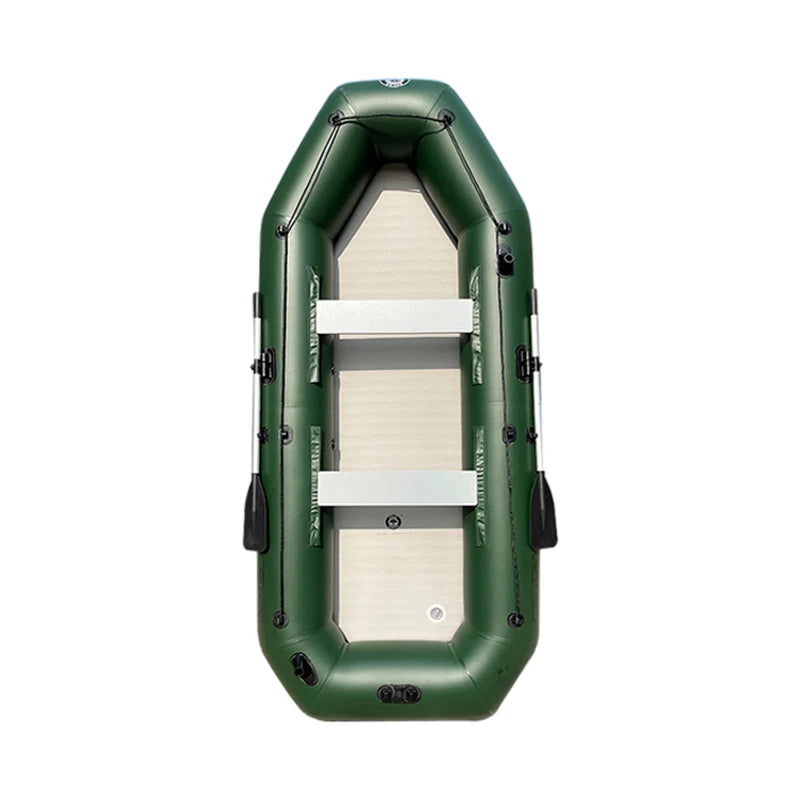 Solarmarine 2.7M 4 Person 0.9PVC Inflatable Boat Fishing Kayak Thick and Wear-Resistant Canoe Air Mat Floor with All Accessories