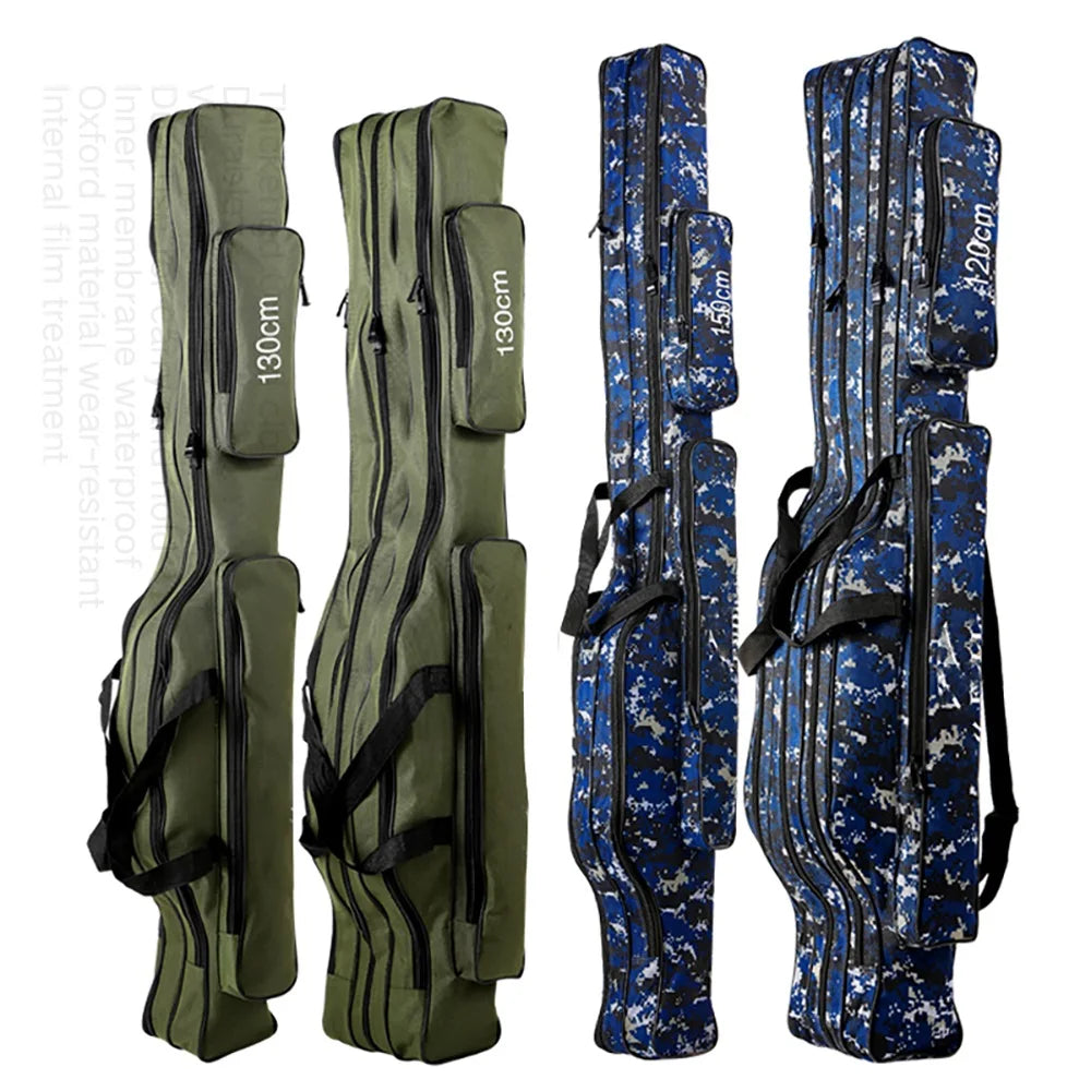 Belly Fishing Bags 2/3 Layer 110120/130/150Cm Waterproof Outdoor Fishing Rod Bag Large Capacity Men'S Fishing Storage Case