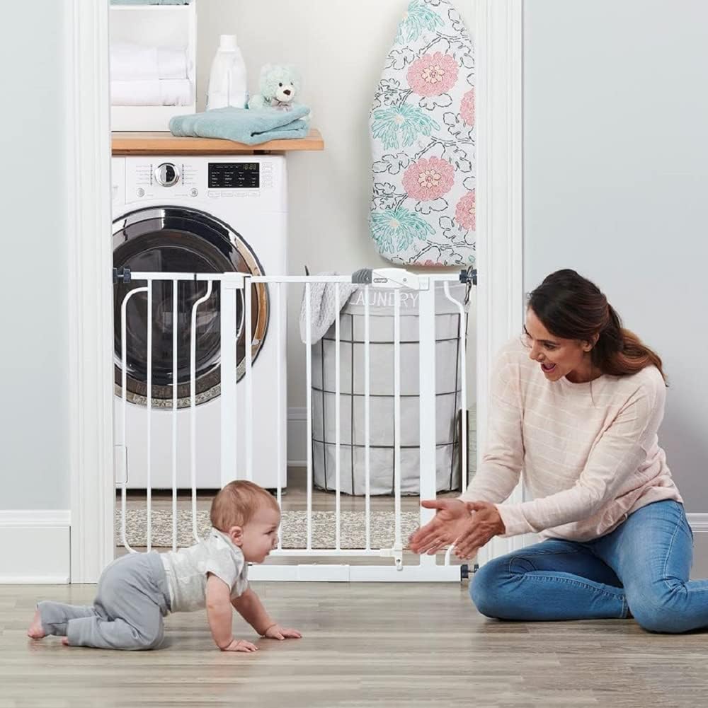 Easy Step 38.5-Inch (97.75Cm) Extra Wide Baby Gate, Award Winning Brand, Includes 6-Inch (15.25Cm) Extension Kit, 4 Pack Pressure Mount Kit and 4 Pack Wall Mount Kit