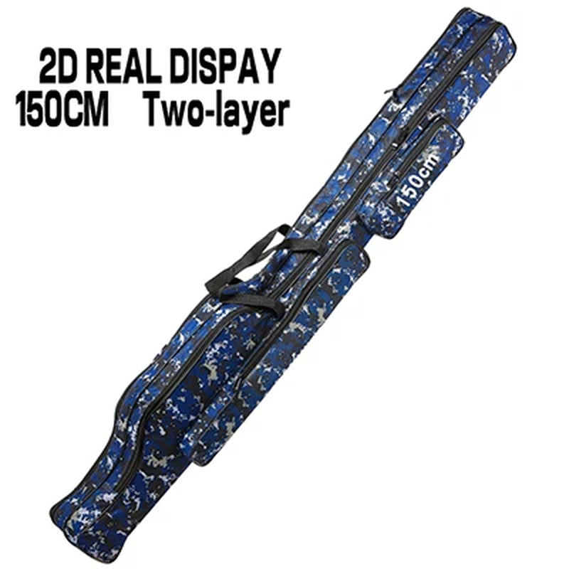 Belly Fishing Bags 2/3 Layer 110120/130/150Cm Waterproof Outdoor Fishing Rod Bag Large Capacity Men'S Fishing Storage Case