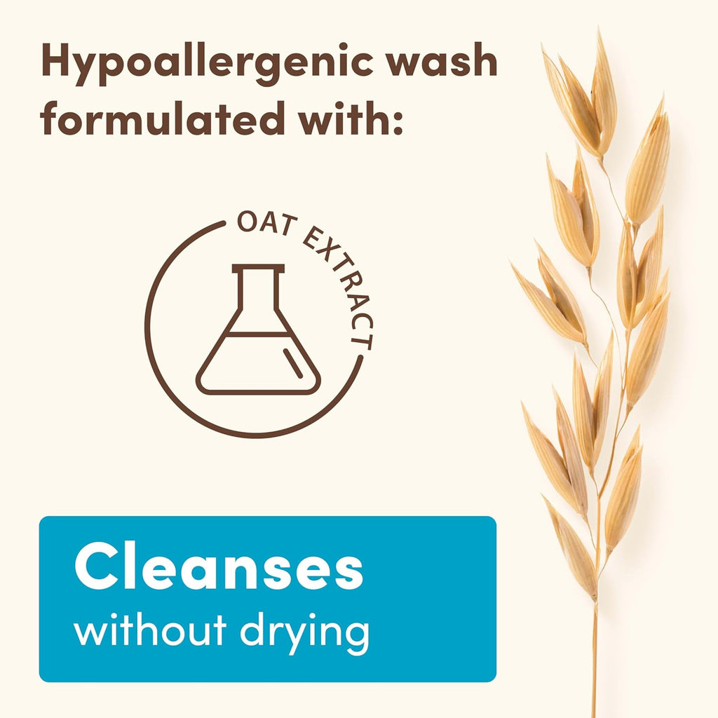 Daily Moisture Gentle Bath Wash & Shampoo with Natural Oat Extract, Hypoallergenic, Tear-Free & Paraben-Free Formula for Sensitive Hair & Skin, Lightly Scented, 532Ml