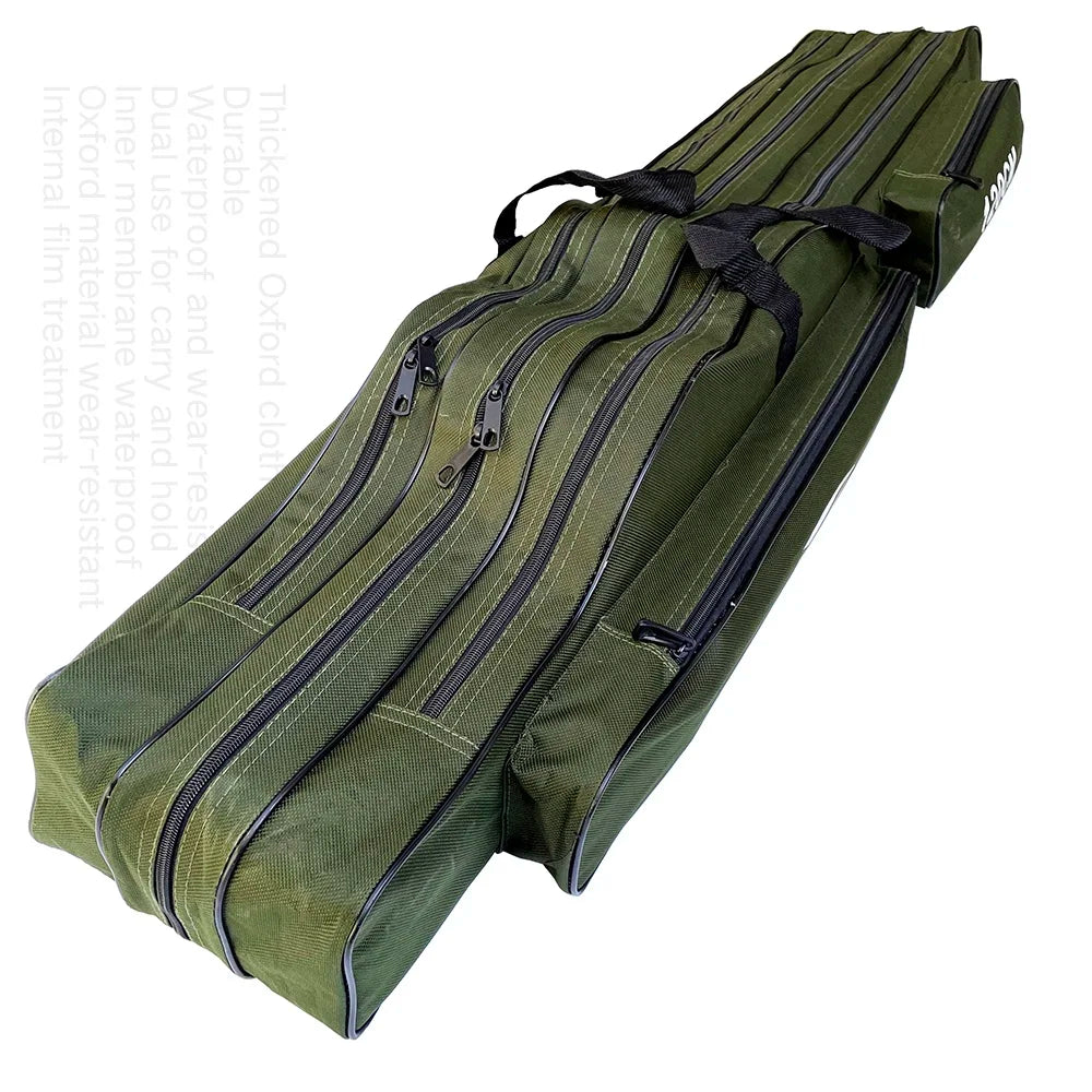 Belly Fishing Bags 2/3 Layer 110120/130/150Cm Waterproof Outdoor Fishing Rod Bag Large Capacity Men'S Fishing Storage Case