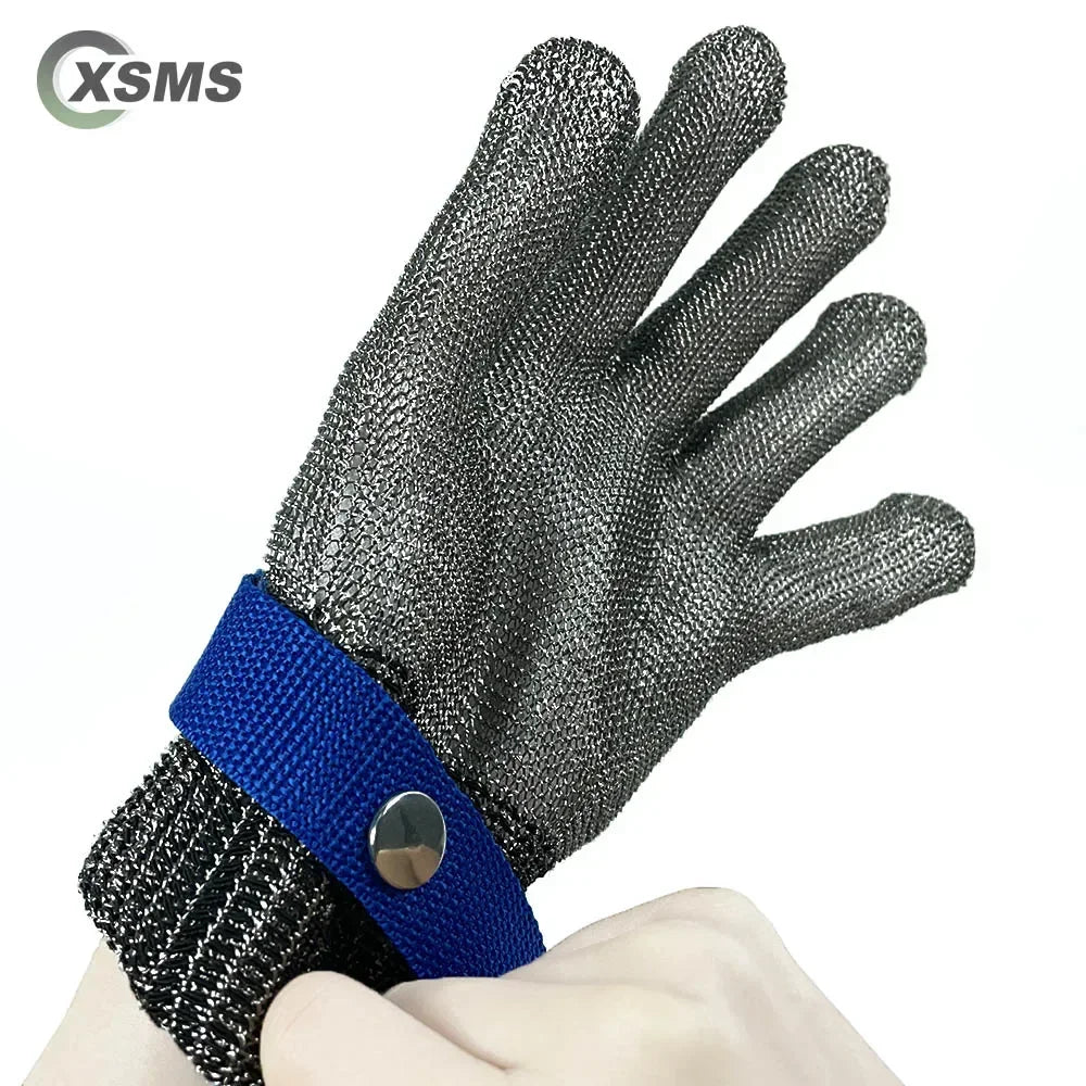 Anti-Cut Gloves Safety Cut Proof Stab Resistant Stainless Steel Wire Metal Mesh Butcher Protect Meat Cut-Resistant Gloves ANSIA5