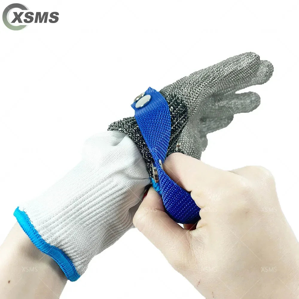 Anti-Cut Gloves Safety Cut Proof Stab Resistant Stainless Steel Wire Metal Mesh Butcher Protect Meat Cut-Resistant Gloves ANSIA5