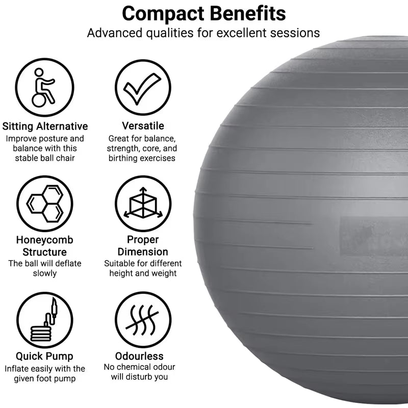 65/75/85Cm Balance Ball Yoga & Pilates Accessories Home Fitness Equipment Pregnant Women Rehabilitation Exercise Yoga Ball Gym
