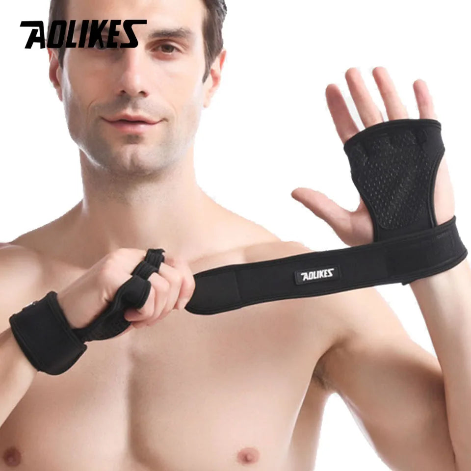 Weight Lifting Gloves Training Gym Grips Fitness Glove Women Men Crossfit Bodybuilding Wristbands Hand Palm Protector