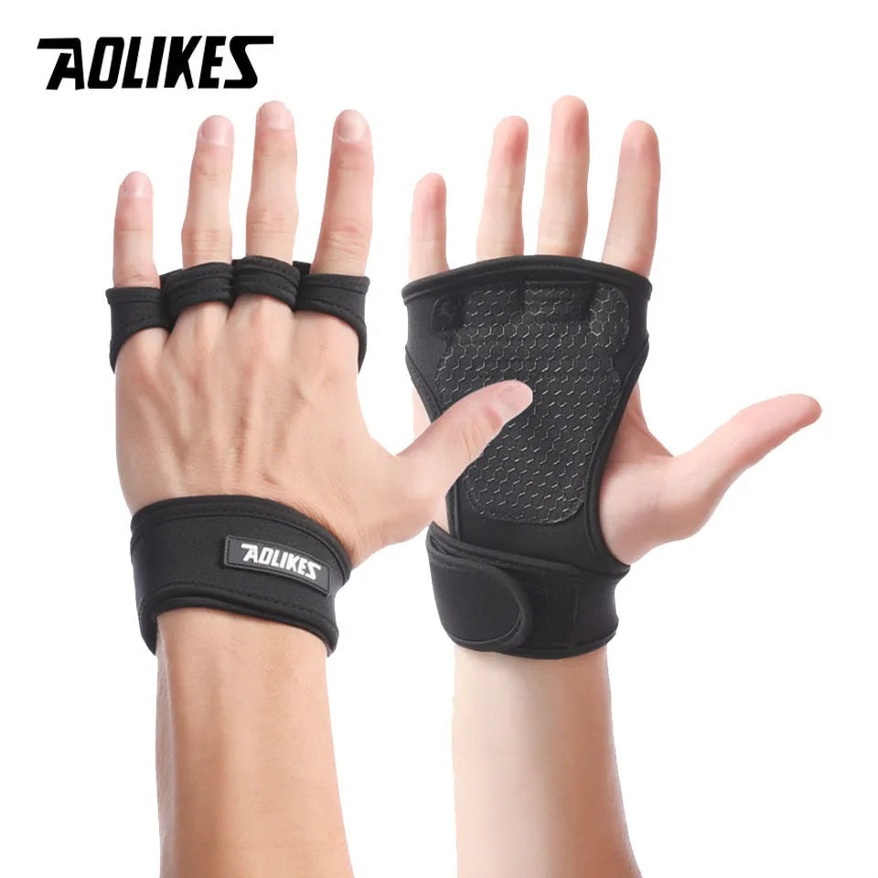 Weight Lifting Gloves Training Gym Grips Fitness Glove Women Men Crossfit Bodybuilding Wristbands Hand Palm Protector