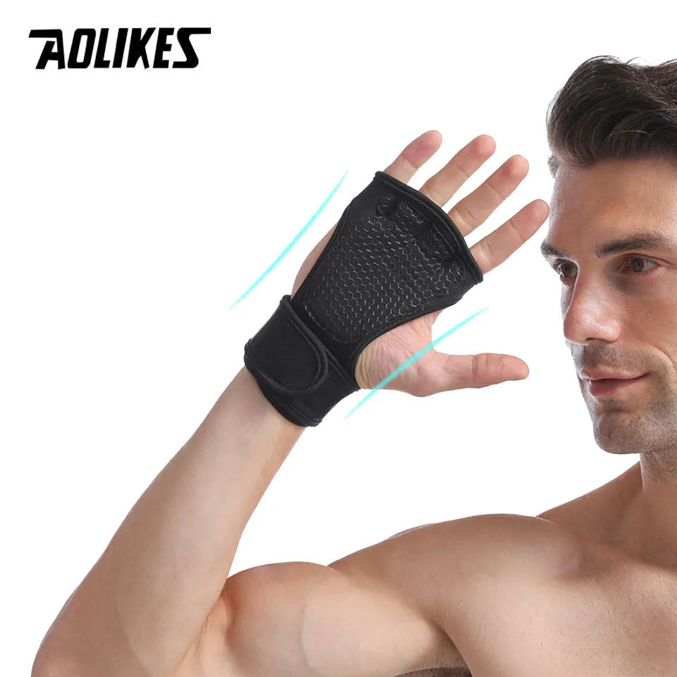Weight Lifting Gloves Training Gym Grips Fitness Glove Women Men Crossfit Bodybuilding Wristbands Hand Palm Protector