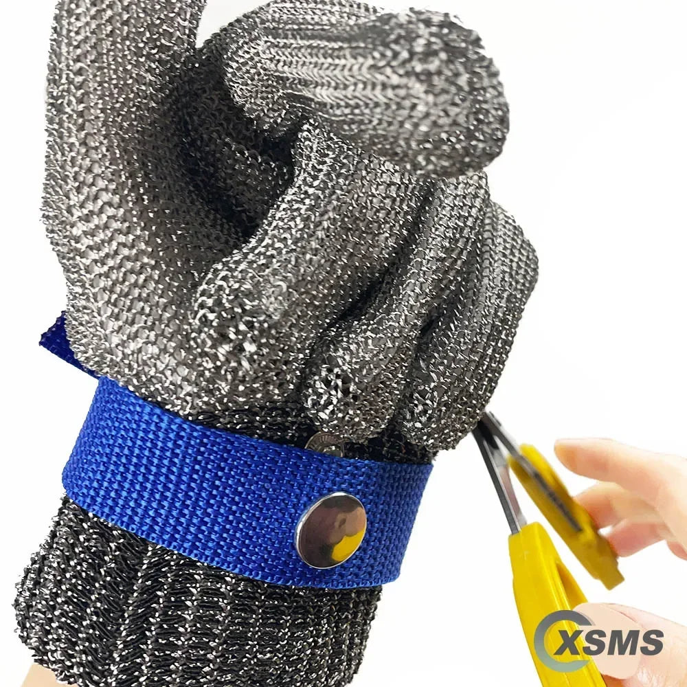Anti-Cut Gloves Safety Cut Proof Stab Resistant Stainless Steel Wire Metal Mesh Butcher Protect Meat Cut-Resistant Gloves ANSIA5