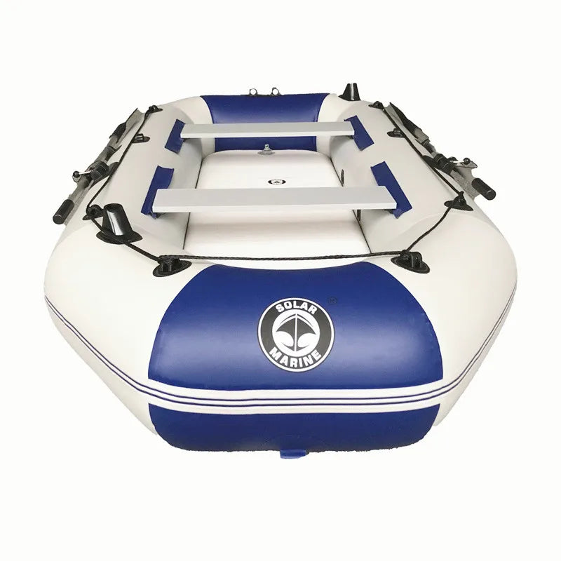 Solarmarine 2.7M 4 Person 0.9PVC Inflatable Boat Fishing Kayak Thick and Wear-Resistant Canoe Air Mat Floor with All Accessories