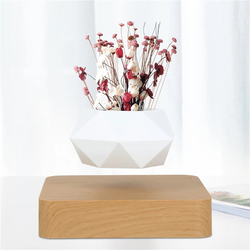 Magnetic Suspension Flower Pot Levitating Air Bonsai Pot Plant Pot Succulent Pot Patio Decoration Desktop Flower/Green Plant
