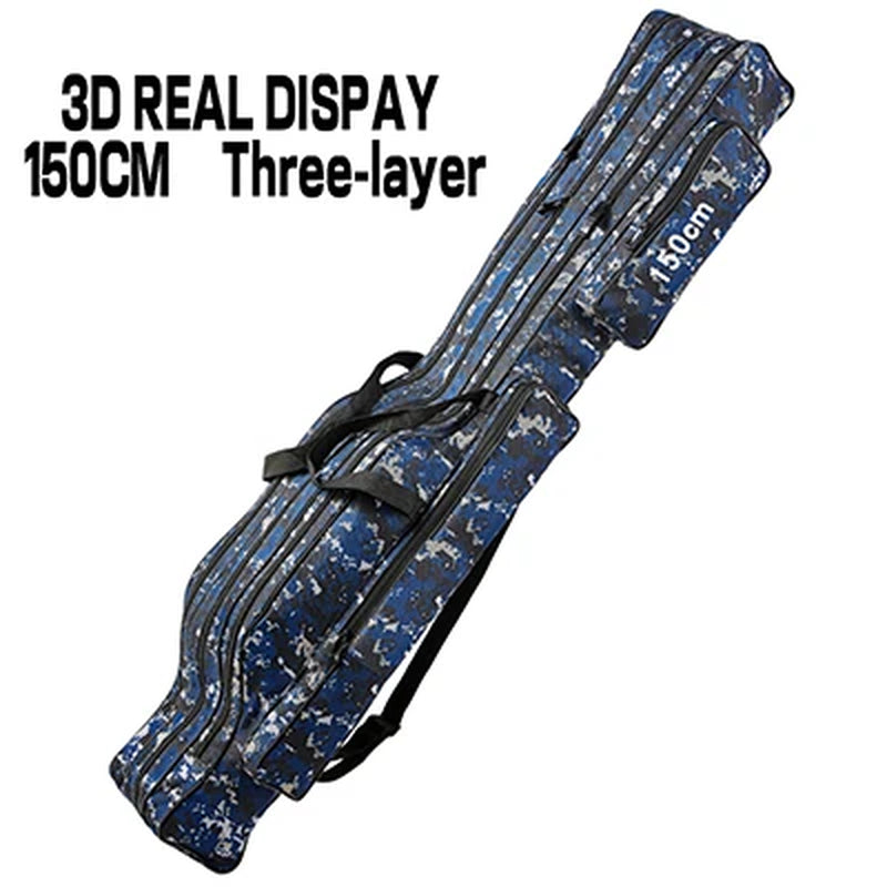 Belly Fishing Bags 2/3 Layer 110120/130/150Cm Waterproof Outdoor Fishing Rod Bag Large Capacity Men'S Fishing Storage Case