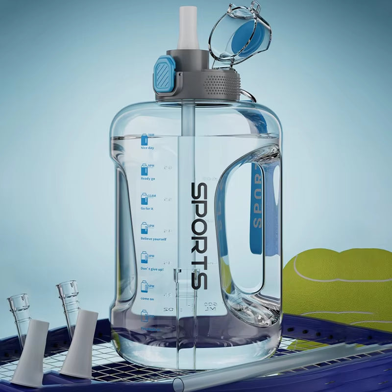1700ML/2500ML/3800ML Fitness Cup Bpa Free Drinking Bottle Large Capacity Portable PC Sports Water Bottle with Straw