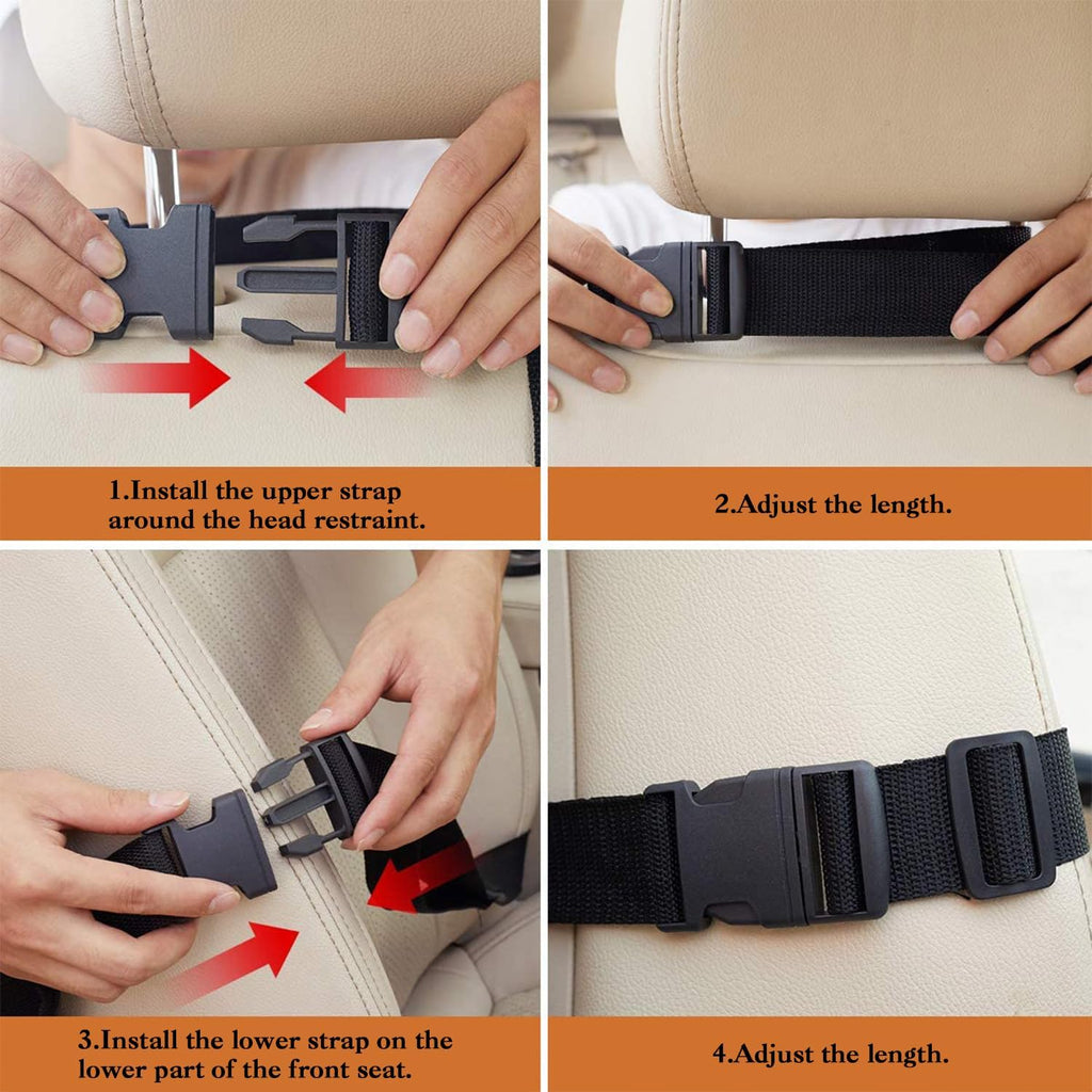 2 Pack Car Organizer Backseat, Car Seat Organizer Back Seat with 9 Storage Pockets 10" Tablet Ipad Holder, Waterproof Car Backseat Protector Kick Mats for Kids Baby in Road Family Car Travel