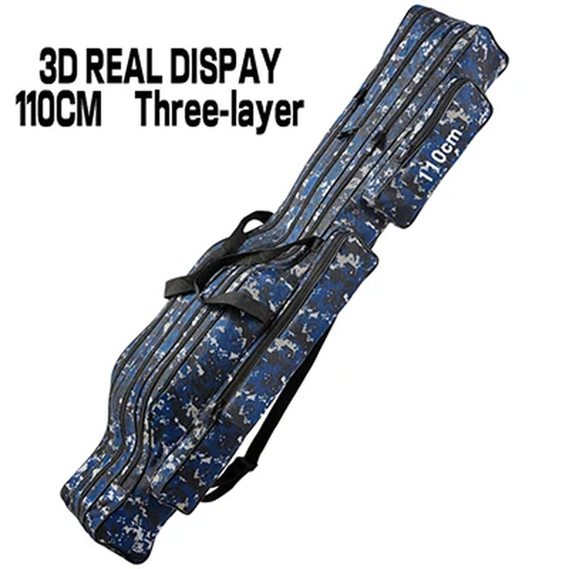 Belly Fishing Bags 2/3 Layer 110120/130/150Cm Waterproof Outdoor Fishing Rod Bag Large Capacity Men'S Fishing Storage Case