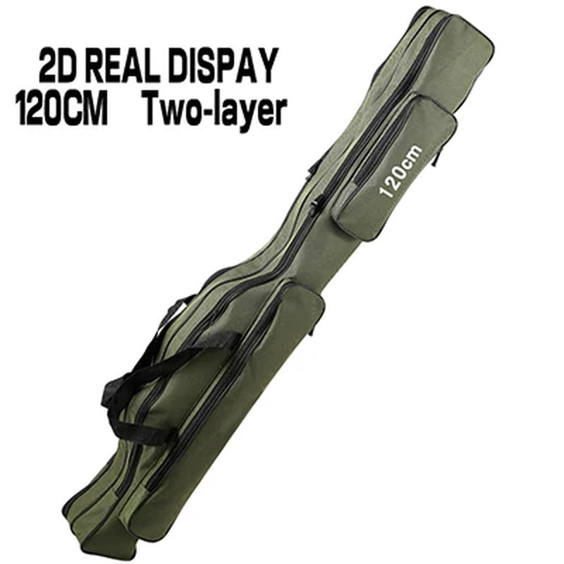 Belly Fishing Bags 2/3 Layer 110120/130/150Cm Waterproof Outdoor Fishing Rod Bag Large Capacity Men'S Fishing Storage Case